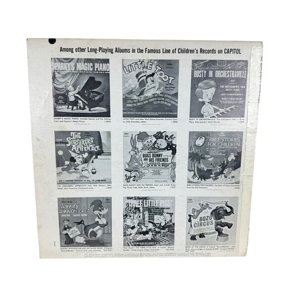 Walt Disney The Sorcerer's Apprentice Pinocchio Ferdinand The Bull 78 RPM Record - Picture 2 of 6